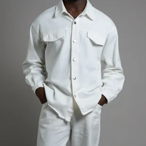 Camicia Giacca Con Rotture Oversize