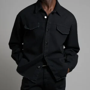 Camicia Giacca Con Rotture Oversize